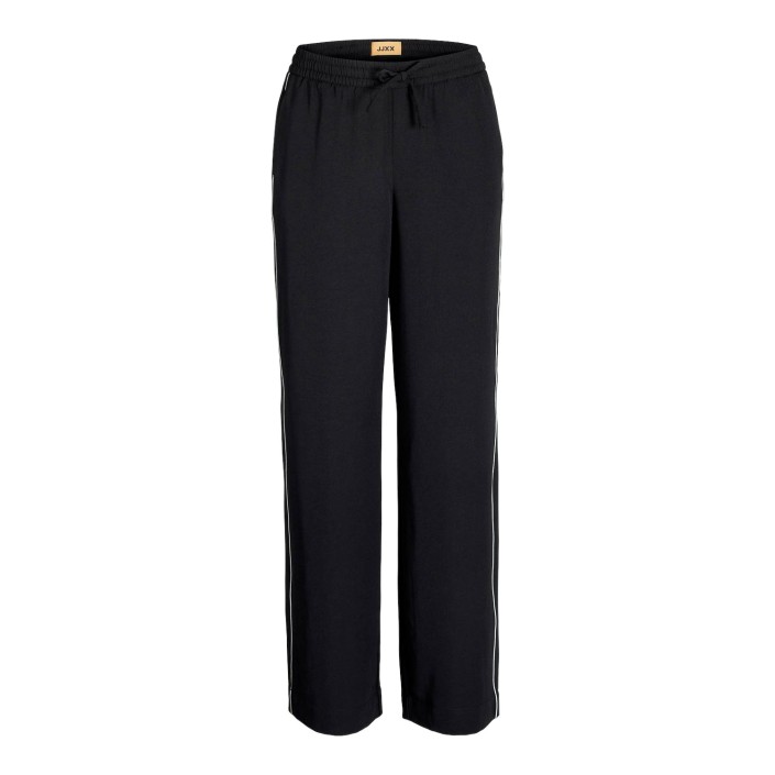 JACK&JONES ORIGINALS JXLIA DETAIL MW STRING PANT PNT Black/White piping | Freewear JXLIA DETAIL MW STRING PANT PNT - www.freewear.nl - Freewear