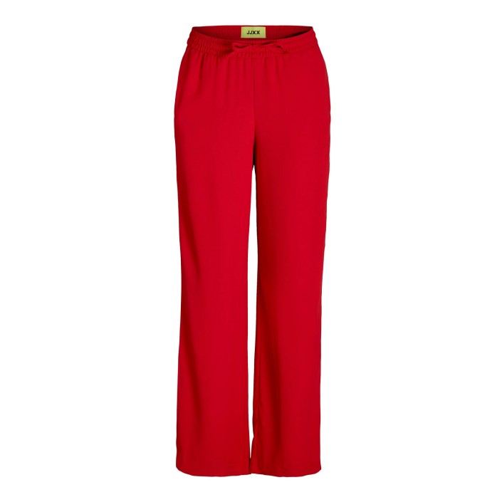 JACK&JONES ORIGINALS JXLIA DETAIL MW STRING PANT PNT Racing Red/White panel | Freewear JXLIA DETAIL MW STRING PANT PNT - www.freewear.nl - Freewear