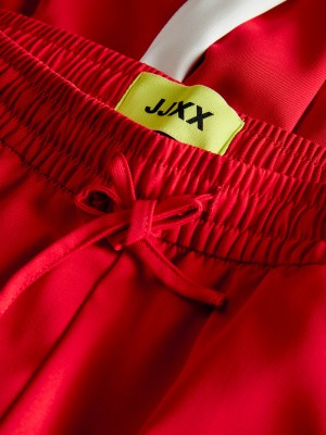 JACK&JONES ORIGINALS JXLIA DETAIL MW STRING PANT PNT Racing Red/White panel | Freewear JXLIA DETAIL MW STRING PANT PNT - www.freewear.nl - Freewear