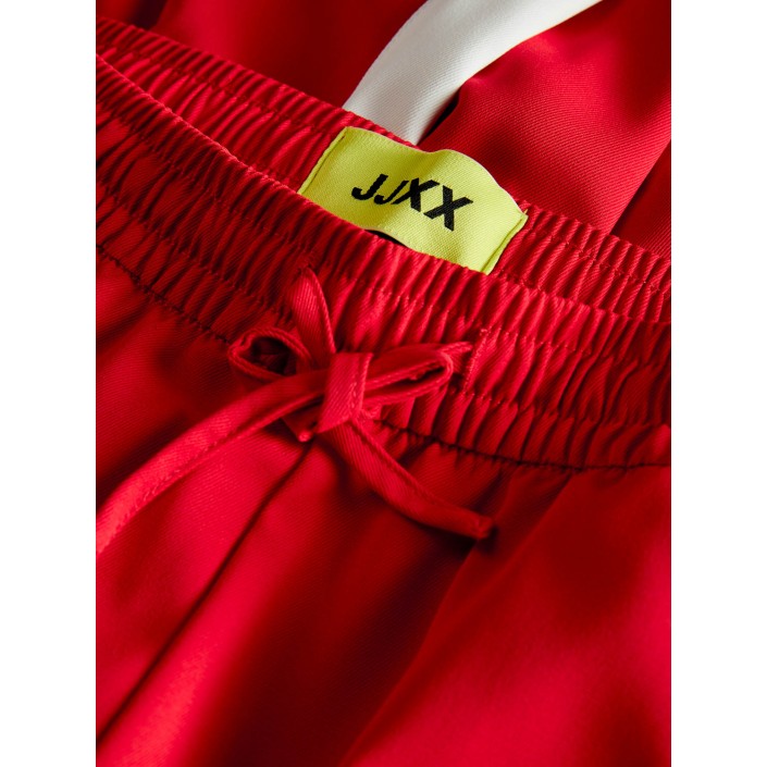 JACK&JONES ORIGINALS JXLIA DETAIL MW STRING PANT PNT Racing Red/White panel | Freewear JXLIA DETAIL MW STRING PANT PNT - www.freewear.nl - Freewear