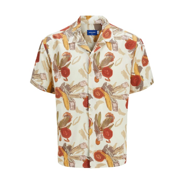 jack en jones boys JORLUKE VARENNA AOP SHIRT SS JNR Antique White | Freewear JORLUKE VARENNA AOP SHIRT SS JNR - www.freewear.nl - Freewear