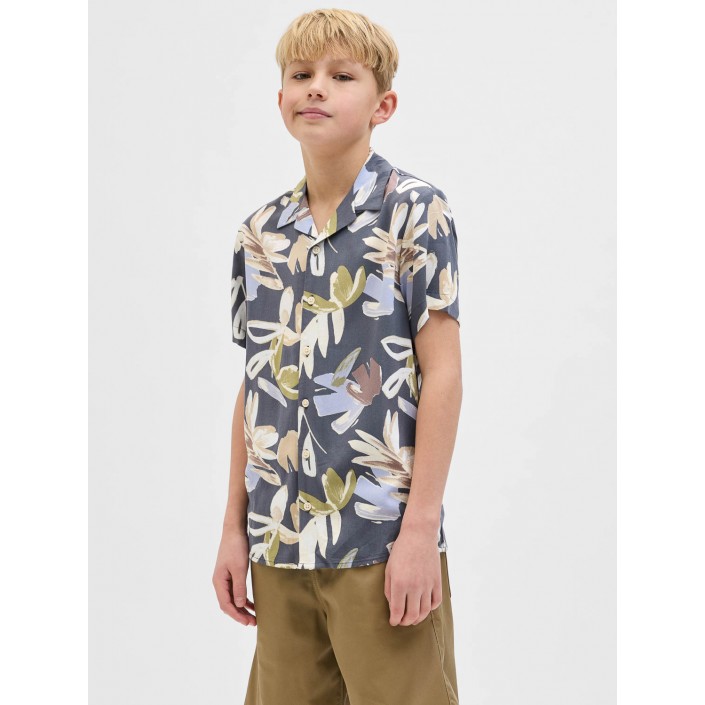 jack en jones boys JORLUKE VARENNA AOP SHIRT SS JNR Iron Gate | Freewear JORLUKE VARENNA AOP SHIRT SS JNR - www.freewear.nl - Freewear