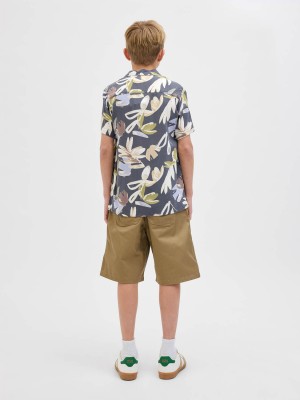jack en jones boys JORLUKE VARENNA AOP SHIRT SS JNR Iron Gate | Freewear JORLUKE VARENNA AOP SHIRT SS JNR - www.freewear.nl - Freewear