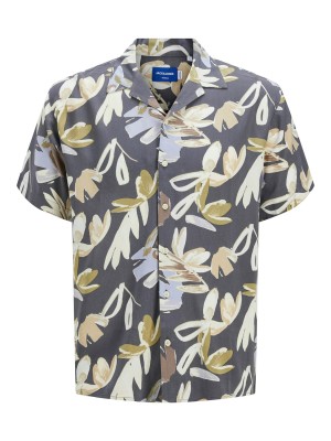jack en jones boys JORLUKE VARENNA AOP SHIRT SS JNR Iron Gate | Freewear JORLUKE VARENNA AOP SHIRT SS JNR - www.freewear.nl - Freewear