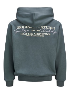 JACK&JONES ORIGINALS JORISLINGTON BACK SWEAT HOOD SN Stormy Weather | Freewear JORISLINGTON BACK SWEAT HOOD SN - www.freewear.nl - Freewear