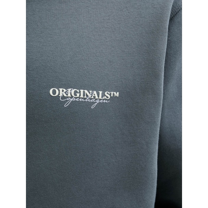 JACK&JONES ORIGINALS JORISLINGTON BACK SWEAT HOOD SN Stormy Weather | Freewear JORISLINGTON BACK SWEAT HOOD SN - www.freewear.nl - Freewear
