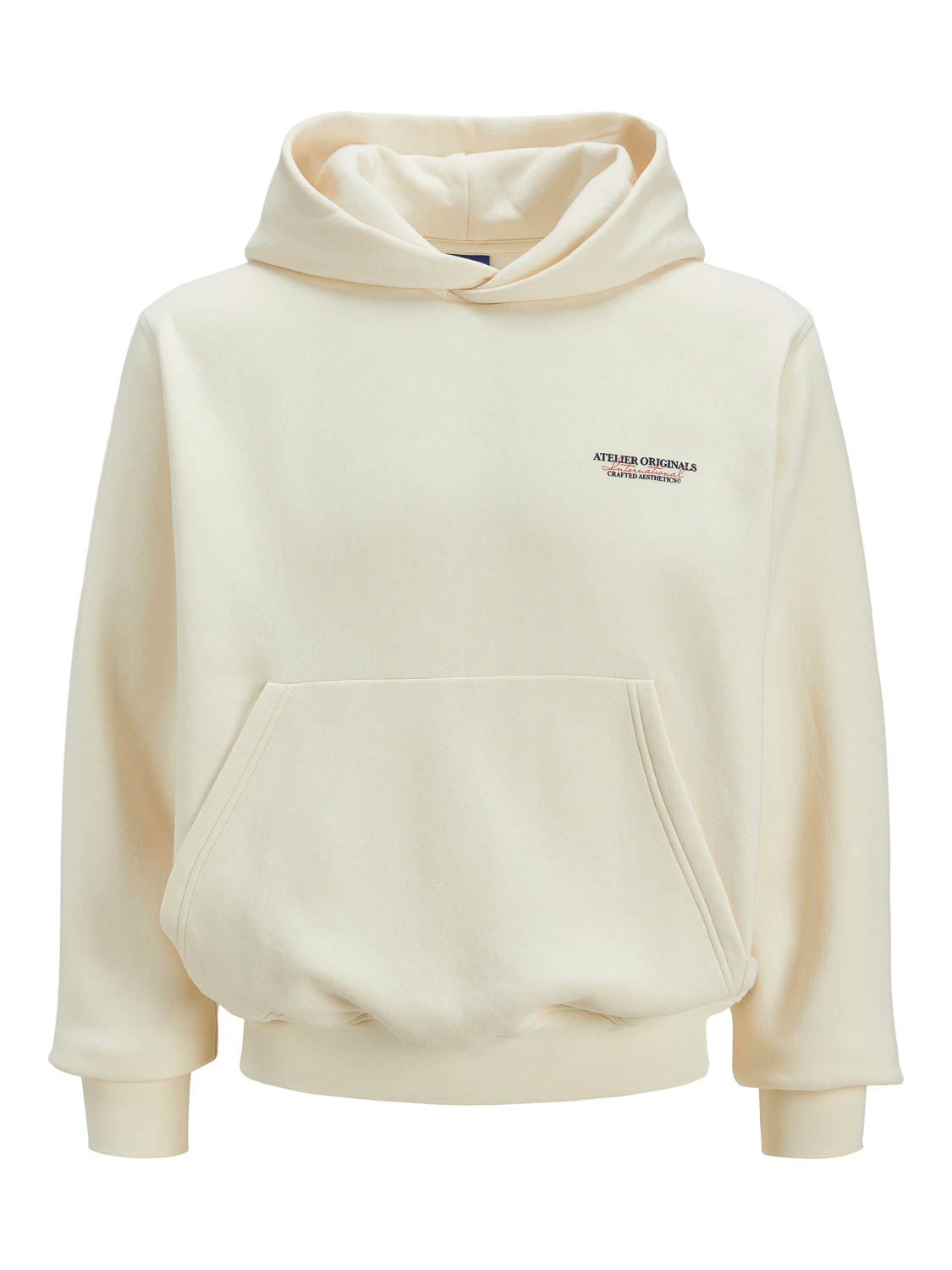 Jack & Jones Trui Jorislington Back Sweat Hood Sn 12274439 Antique White Mannen Maat - S
