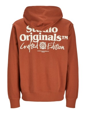 JACK&JONES ORIGINALS JORPAROS TYPE SWEAT HOOD BACK Arabian Spice | Freewear JORPAROS TYPE SWEAT HOOD BACK - www.freewear.nl - Freewear
