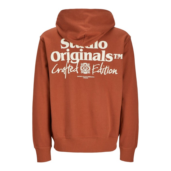 JACK&JONES ORIGINALS JORPAROS TYPE SWEAT HOOD BACK Arabian Spice | Freewear JORPAROS TYPE SWEAT HOOD BACK - www.freewear.nl - Freewear
