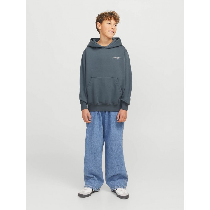 jack en jones boys JORISLINGTON BACK SWEAT HOOD SN JNR Stormy Weather | Freewear JORISLINGTON BACK SWEAT HOOD SN JNR - www.freewear.nl - Freewear