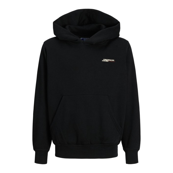 jack en jones boys JORISLINGTON BACK SWEAT HOOD SN JNR Black | Freewear JORISLINGTON BACK SWEAT HOOD SN JNR - www.freewear.nl - Freewear