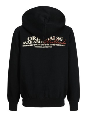 jack en jones boys JORISLINGTON BACK SWEAT HOOD SN JNR Black | Freewear JORISLINGTON BACK SWEAT HOOD SN JNR - www.freewear.nl - Freewear