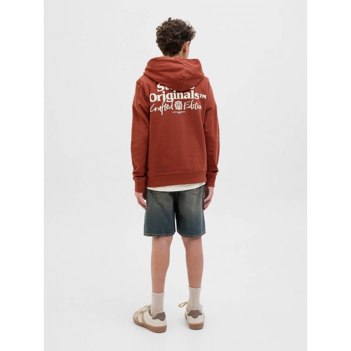 jack en jones boys JORPAROS TYPE SWEAT HOOD BACK JNR Arabian Spice | Freewear JORPAROS TYPE SWEAT HOOD BACK JNR - www.freewear.nl - Freewear