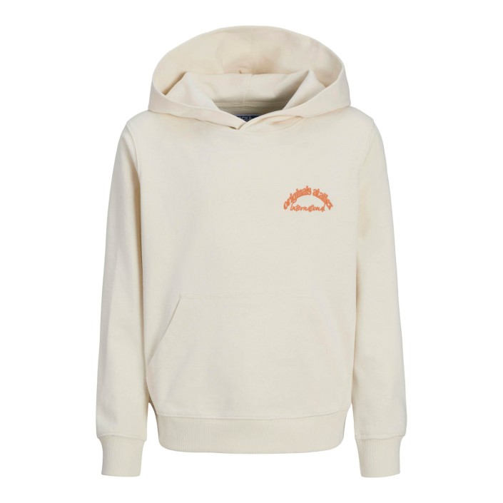 jack en jones boys JORPAROS TYPE SWEAT HOOD BACK JNR Antique White | Freewear JORPAROS TYPE SWEAT HOOD BACK JNR - www.freewear.nl - Freewear