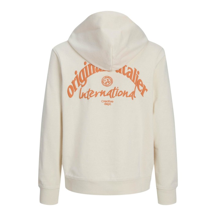 jack en jones boys JORPAROS TYPE SWEAT HOOD BACK JNR Antique White | Freewear JORPAROS TYPE SWEAT HOOD BACK JNR - www.freewear.nl - Freewear