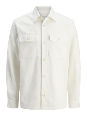 JACK%JONES PREMIUM JPRCCRAYMOND SPRING SOLID OVERSHIRT: Cloud Dancer/COMFORT FIT | Freewear JPRCCRAYMOND SPRING SOLID OVERSHIRT: - www.freewear.nl - Freewear