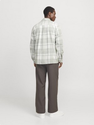 JACK%JONES PREMIUM JPRCCRAYMOND SPRING CHECK OVERSHIRT: Aqua Gray | Freewear JPRCCRAYMOND SPRING CHECK OVERSHIRT: - www.freewear.nl - Freewear