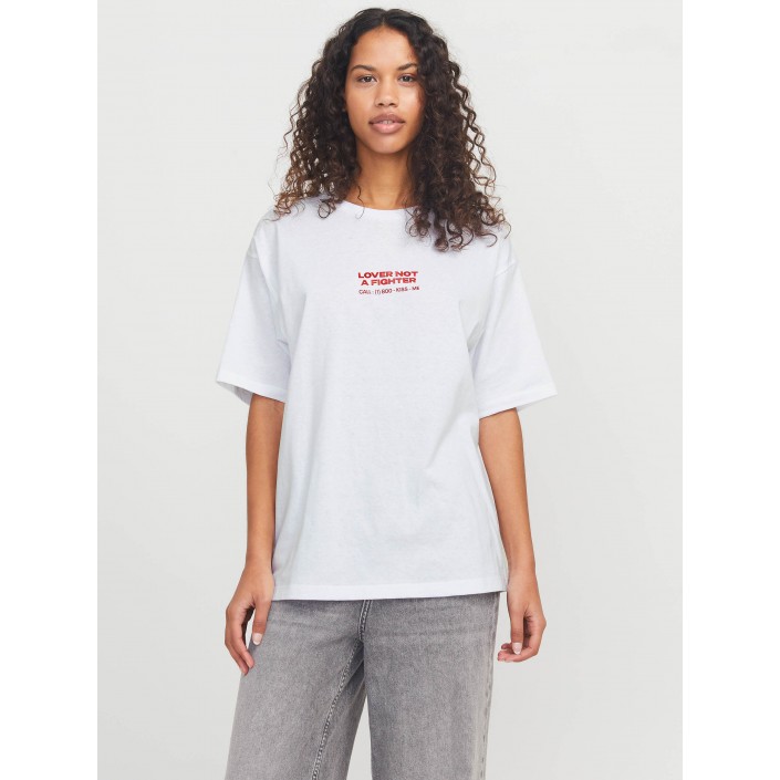 JACK&JONES ORIGINALS JXVALENTINE LOOSE SS TEE JRS Bright White | Freewear JXVALENTINE LOOSE SS TEE JRS - www.freewear.nl - Freewear