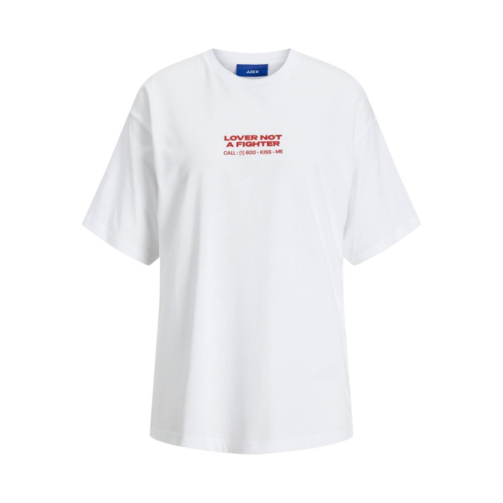 JACK&JONES ORIGINALS JXVALENTINE LOOSE SS TEE JRS Bright White | Freewear JXVALENTINE LOOSE SS TEE JRS - www.freewear.nl - Freewear