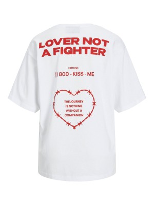 JACK&JONES ORIGINALS JXVALENTINE LOOSE SS TEE JRS Bright White | Freewear JXVALENTINE LOOSE SS TEE JRS - www.freewear.nl - Freewear