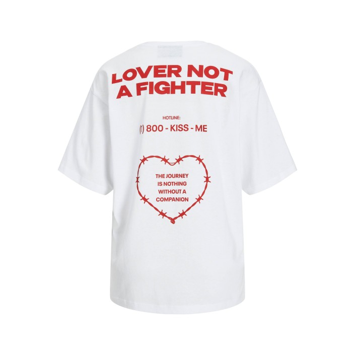 JACK&JONES ORIGINALS JXVALENTINE LOOSE SS TEE JRS Bright White | Freewear JXVALENTINE LOOSE SS TEE JRS - www.freewear.nl - Freewear
