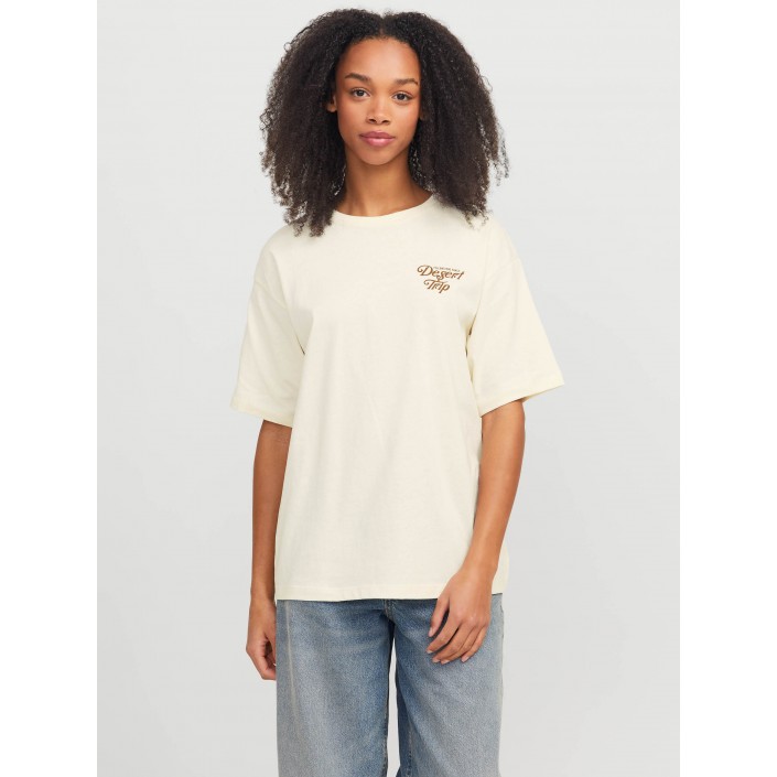 JACK&JONES ORIGINALS JXKATINKA LOOSE SS TEE JRS Egret/Desert Trip | Freewear JXKATINKA LOOSE SS TEE JRS - www.freewear.nl - Freewear