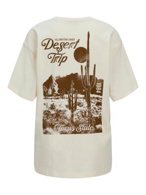 JACK&JONES ORIGINALS JXKATINKA LOOSE SS TEE JRS Egret/Desert Trip | Freewear JXKATINKA LOOSE SS TEE JRS - www.freewear.nl - Freewear