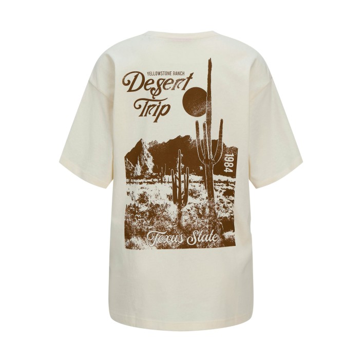 JACK&JONES ORIGINALS JXKATINKA LOOSE SS TEE JRS Egret/Desert Trip | Freewear JXKATINKA LOOSE SS TEE JRS - www.freewear.nl - Freewear