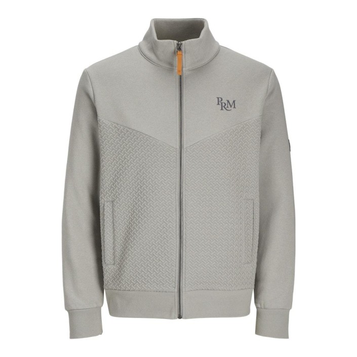 JACK%JONES PREMIUM JPRBLUFRANKIE SWEAT ZIP HIGH NECK Ghost Gray | Freewear JPRBLUFRANKIE SWEAT ZIP HIGH NECK - www.freewear.nl - Freewear