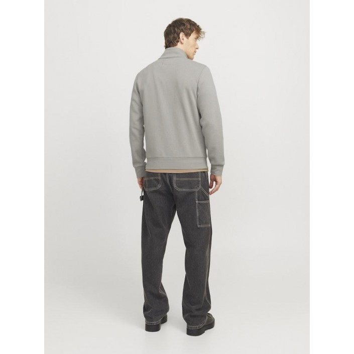 JACK%JONES PREMIUM JPRBLUFRANKIE SWEAT ZIP HIGH NECK Ghost Gray | Freewear JPRBLUFRANKIE SWEAT ZIP HIGH NECK - www.freewear.nl - Freewear