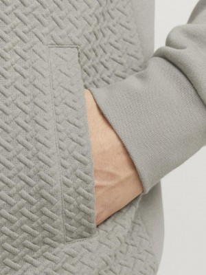 JACK%JONES PREMIUM JPRBLUFRANKIE SWEAT ZIP HIGH NECK Ghost Gray | Freewear JPRBLUFRANKIE SWEAT ZIP HIGH NECK - www.freewear.nl - Freewear