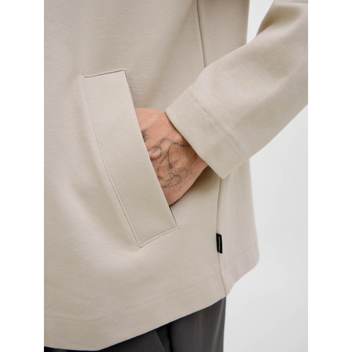 JACK%JONES PREMIUM JPRBLAPETE SWEAT OVERSHIRT Silver Lining | Freewear JPRBLAPETE SWEAT OVERSHIRT - www.freewear.nl - Freewear
