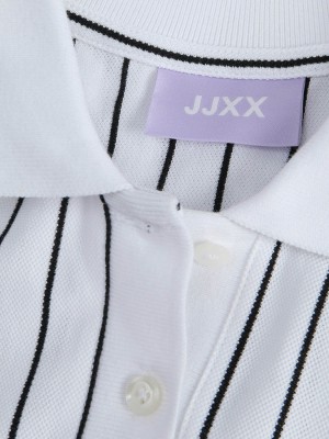 JACK&JONES ORIGINALS JXEMMA SS POLO SHORT DRESS JRS Bright White/BLACK | Freewear JXEMMA SS POLO SHORT DRESS JRS - www.freewear.nl - Freewear