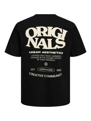 JACK&JONES ORIGINALS JORTAVIRA TYPE BACK TEESS CREW NECK: Black | Freewear JORTAVIRA TYPE BACK TEESS CREW NECK: - www.freewear.nl - Freewear
