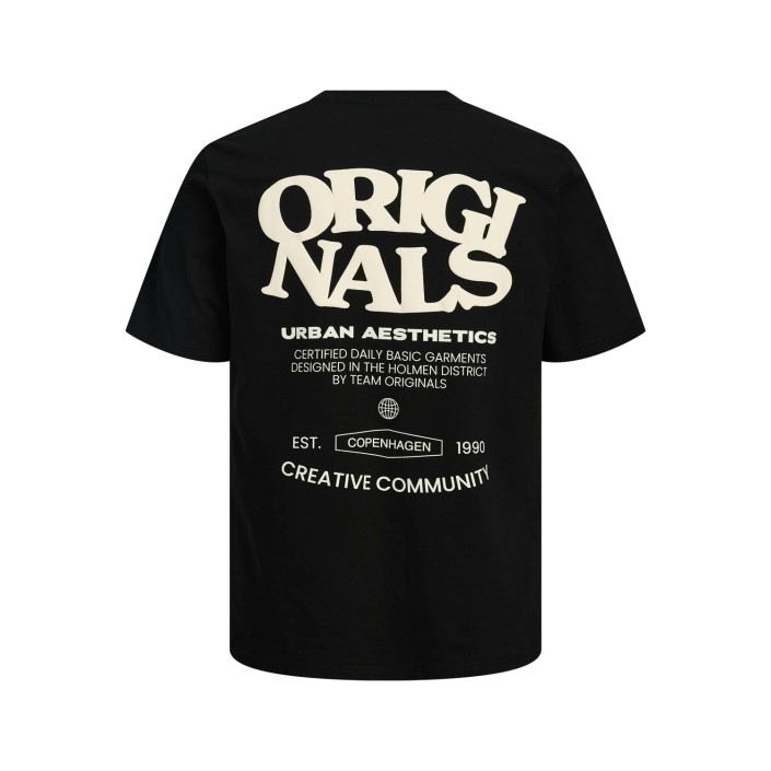 JACK&JONES ORIGINALS JORTAVIRA TYPE BACK TEESS CREW NECK: Black | Freewear JORTAVIRA TYPE BACK TEESS CREW NECK: - www.freewear.nl - Freewear