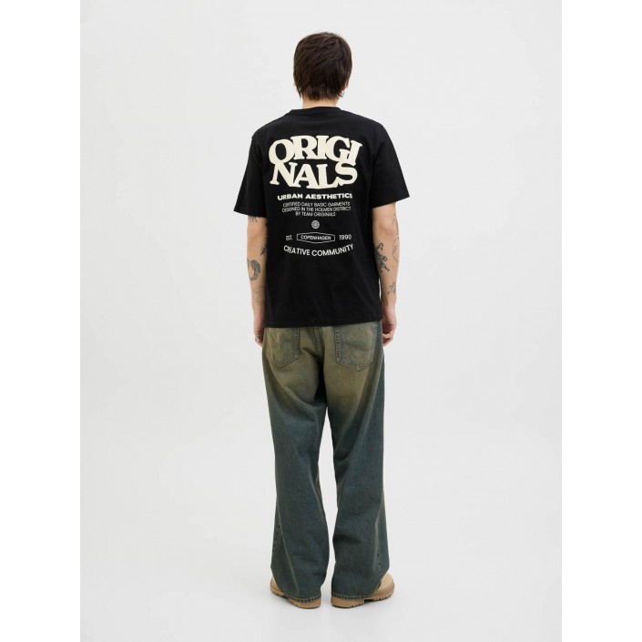 JACK&JONES ORIGINALS JORTAVIRA TYPE BACK TEESS CREW NECK: Black | Freewear JORTAVIRA TYPE BACK TEESS CREW NECK: - www.freewear.nl - Freewear