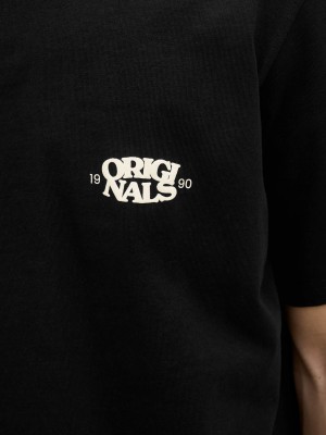 JACK&JONES ORIGINALS JORTAVIRA TYPE BACK TEESS CREW NECK: Black | Freewear JORTAVIRA TYPE BACK TEESS CREW NECK: - www.freewear.nl - Freewear