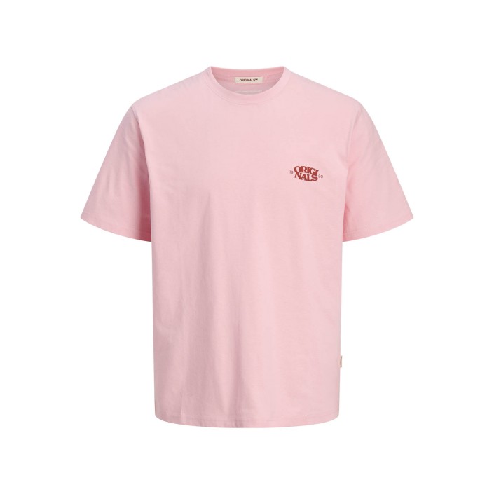 JACK&JONES ORIGINALS JORTAVIRA TYPE BACK TEESS CREW NECK: Tickled Pink | Freewear JORTAVIRA TYPE BACK TEESS CREW NECK: - www.freewear.nl - Freewear