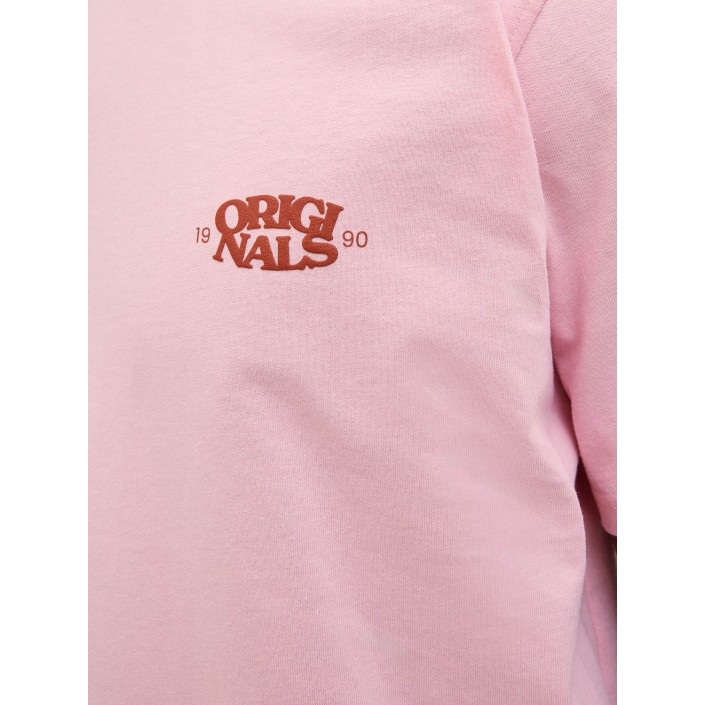 JACK&JONES ORIGINALS JORTAVIRA TYPE BACK TEESS CREW NECK: Tickled Pink | Freewear JORTAVIRA TYPE BACK TEESS CREW NECK: - www.freewear.nl - Freewear