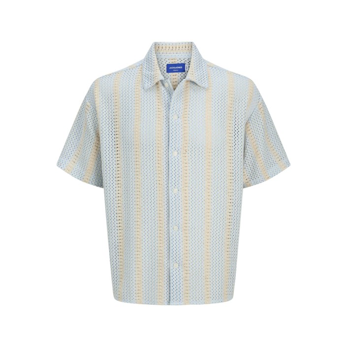 JACK&JONES ORIGINALS JORBELLAGIO CROCHET SHIRT SS SN Skyway | Freewear JORBELLAGIO CROCHET SHIRT SS SN - www.freewear.nl - Freewear