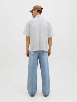 JACK&JONES ORIGINALS JORBELLAGIO CROCHET SHIRT SS SN Skyway | Freewear JORBELLAGIO CROCHET SHIRT SS SN - www.freewear.nl - Freewear