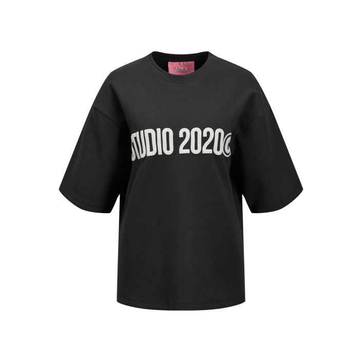 JACK&JONES ORIGINALS JXODA LOOSE SS CREW NECK TEE SWT Phantom/Bright White STUDIO 2020 | Freewear JXODA LOOSE SS CREW NECK TEE SWT - www.freewear.nl - Freewear