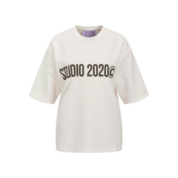 JACK&JONES ORIGINALS JXODA LOOSE SS CREW NECK TEE SWT Bright White/Black STUDIO 2020 | Freewear JXODA LOOSE SS CREW NECK TEE SWT - www.freewear.nl - Freewear