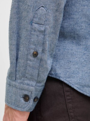 Jack & Jones:JACK&JONES ESSENTIALS JJECLASSIC MELANGE SHIRT L/S NOOS Faded Denim | Freewear JJECLASSIC MELANGE SHIRT L/S NOOS - www.freewear.nl - Freewear