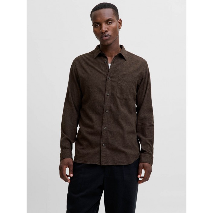 Jack & Jones:JACK&JONES ESSENTIALS JJECLASSIC MELANGE SHIRT L/S NOOS Delicioso | Freewear JJECLASSIC MELANGE SHIRT L/S NOOS - www.freewear.nl - Freewear