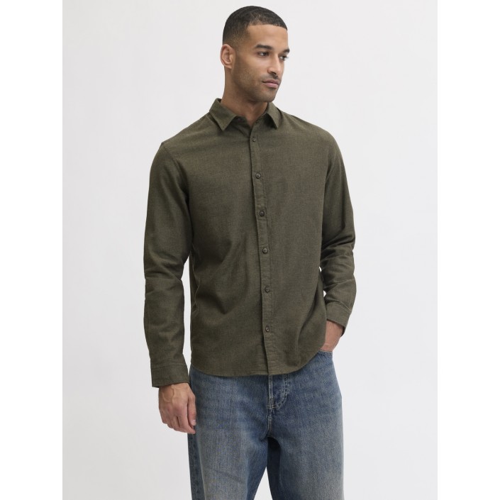 Jack & Jones:JACK&JONES ESSENTIALS JJECLASSIC MELANGE SHIRT L/S NOOS Rosin | Freewear JJECLASSIC MELANGE SHIRT L/S NOOS - www.freewear.nl - Freewear