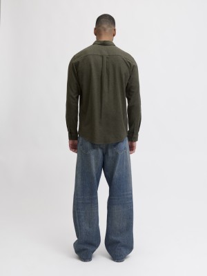 Jack & Jones:JACK&JONES ESSENTIALS JJECLASSIC MELANGE SHIRT L/S NOOS Rosin | Freewear JJECLASSIC MELANGE SHIRT L/S NOOS - www.freewear.nl - Freewear