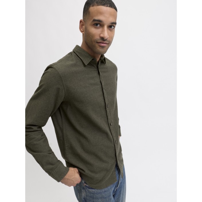 Jack & Jones:JACK&JONES ESSENTIALS JJECLASSIC MELANGE SHIRT L/S NOOS Rosin | Freewear JJECLASSIC MELANGE SHIRT L/S NOOS - www.freewear.nl - Freewear