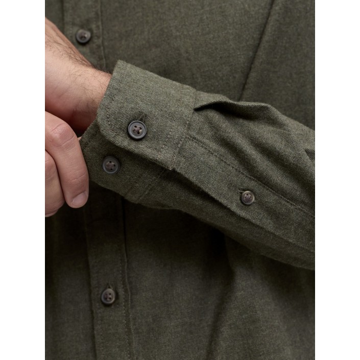Jack & Jones:JACK&JONES ESSENTIALS JJECLASSIC MELANGE SHIRT L/S NOOS Rosin | Freewear JJECLASSIC MELANGE SHIRT L/S NOOS - www.freewear.nl - Freewear