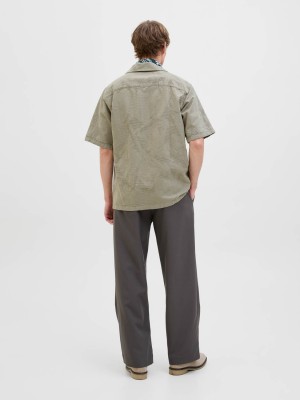 JACK%JONES PREMIUM JPRBLULUKE JACQUARD RESORT S/S SHIR: Elmwood | Freewear JPRBLULUKE JACQUARD RESORT S/S SHIR: - www.freewear.nl - Freewear
